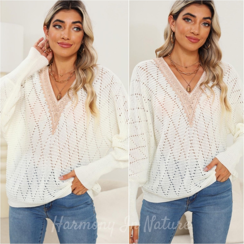 Sabrina Light Touch Sweater - White